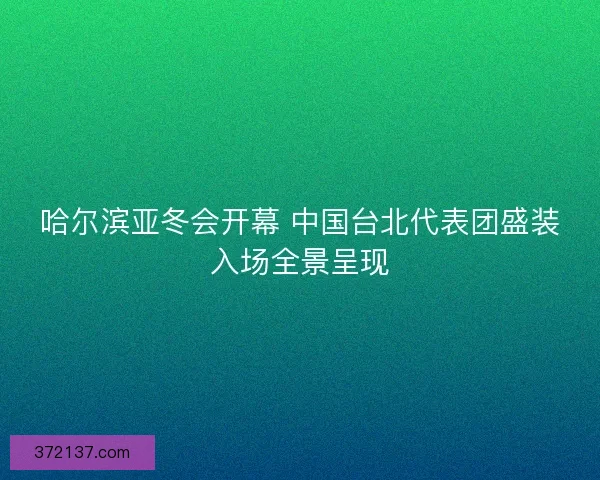 哈尔滨亚冬会开幕 中国台北代表团盛装入场全景呈现